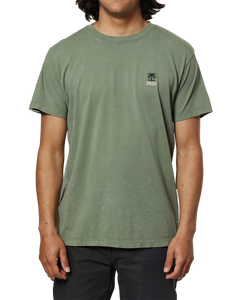 The Katin Mens Lino T-Shirt in Olive Sand Wash