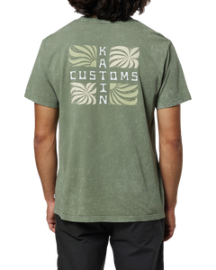 The Katin Mens Lino T-Shirt in Olive Sand Wash