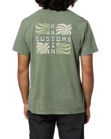 The Katin Mens Lino T-Shirt in Olive Sand Wash