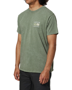 The Katin Mens Lino T-Shirt in Olive Sand Wash