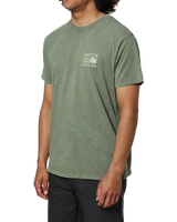 The Katin Mens Lino T-Shirt in Olive Sand Wash