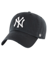 The 47 Brand Mens NY Yankees Clean Up Cap in Black & White