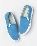 S1 Suede Slip On Shoes in Washed Navy