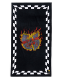 The Slowtide Blocks On Fire Towel in Black