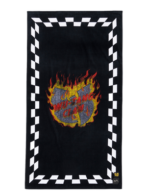 The Slowtide Blocks On Fire Towel in Black