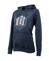 The Born by the Sea Womens Surf Babes Hoodie in Dyed Aged India Ink Grey