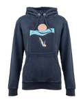 The Born by the Sea Womens Deep Dive Hoodie in Dyed Aged India Ink Grey