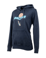 The Born by the Sea Womens Deep Dive Hoodie in Dyed Aged India Ink Grey