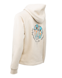 The Born by the Sea Womens Surf Babes Cropped Hoodie in Natural Raw