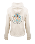 The Born by the Sea Womens Surf Babes Cropped Hoodie in Natural Raw