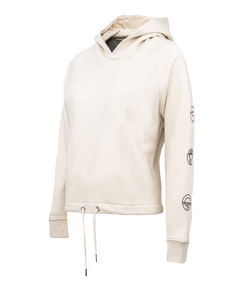 The Born by the Sea Womens Rock & Ride Cropped Hoodie in Natural Raw