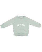 The Bob & Blossom Boys Lets Have An Adventure Sweatshirt in Sage