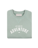 The Bob & Blossom Boys Lets Have An Adventure Sweatshirt in Sage