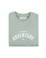 The Bob & Blossom Boys Lets Have An Adventure Sweatshirt in Sage