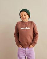 The Bob & Blossom Boys Boys Brother Sweatshirt in Hot Chocolate