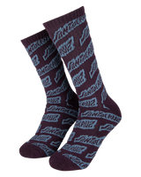 Creep Repeat Socks in Blackcurrant