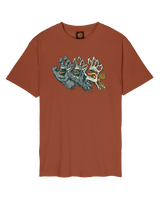 Evolved Hand Front T-Shirt in Baked Clay