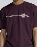 Opus Dot Stripe T-Shirt in Blackcurrant