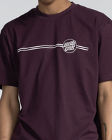 Opus Dot Stripe T-Shirt in Blackcurrant