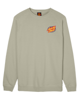 Oval Check Flame Sweatshirt in Stone Grey