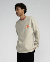 Oval Check Flame Sweatshirt in Stone Grey