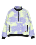 Astra Sherpa Fleece Jacket in Purple & Yellow Tie Dye