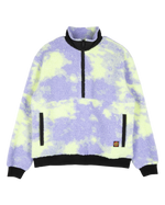 Astra Sherpa Fleece Jacket in Purple & Yellow Tie Dye