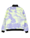 Astra Sherpa Fleece Jacket in Purple & Yellow Tie Dye