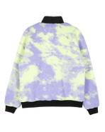 Astra Sherpa Fleece Jacket in Purple & Yellow Tie Dye