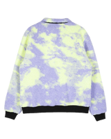 Astra Sherpa Fleece Jacket in Purple & Yellow Tie Dye