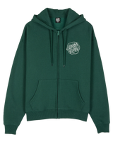 Fever Dream Mono Dot Zip Hoodie in Emerald