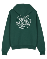 Fever Dream Mono Dot Zip Hoodie in Emerald