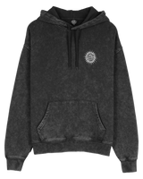 Ornate Dot Hoodie in Black Acid Wash