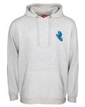 Screaming Hand Chest Hoodie in Athletic Heather