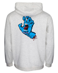 Screaming Hand Chest Hoodie in Athletic Heather