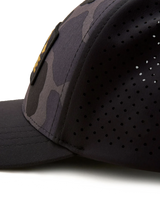 Camo Airtex Trucker Hat in Black Camo