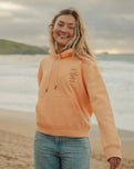 Search Icon Relaxed Hoodie in Orange