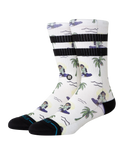 Surfin Monkey Crew Socks in White