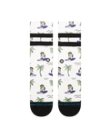 Surfin Monkey Crew Socks in White