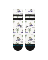 Surfin Monkey Crew Socks in White