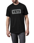 The Yeti Mens Logo Badge Premium T-Shirt in Black & Grey