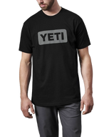 The Yeti Mens Logo Badge Premium T-Shirt in Black & Grey