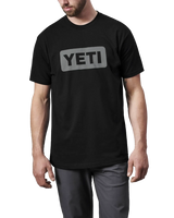 The Yeti Mens Logo Badge Premium T-Shirt in Black & Grey