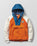 The Passenger Womens Alexander 1/2 Zip Polar Hooded Fleece Jacket in Sunrise Orange