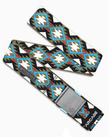 The Arcade Vernan Kee Twilight A2 Stretch Belt in Oat & Turquoise