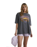 The Billabong Womens Rise And Shine T-Shirt in Off Black