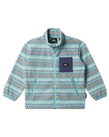 The Quiksilver Boys Boys Heritage Zipped Sherpa Fleece Sweatshirt in Marine Blue