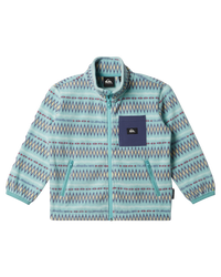 The Quiksilver Boys Boys Heritage Zipped Sherpa Fleece Sweatshirt in Marine Blue