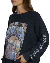 The Roxy Womens East Side Sweatshirt in Anthracite