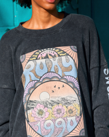 The Roxy Womens East Side Sweatshirt in Anthracite
